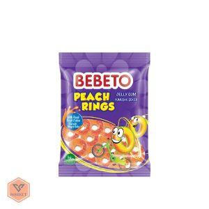 پاستیل ببیتو حلقه‌ای هلو Bebeto Peach Rings |