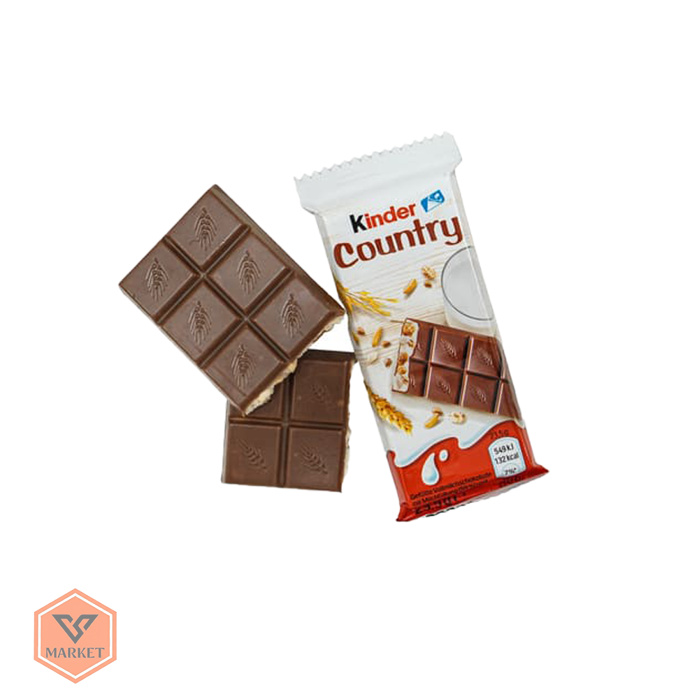 شکلات شیری مغزدار با غلات ترد کیندر کانتری (Kinder Country) -