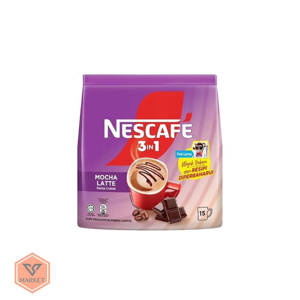 ☕ کافی میکس 3 در 1 موکا لاته نسکافه (Nescafe Mocha Latte) طعم شکلاتی - بسته