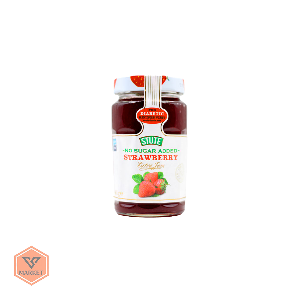 مربای توتفرنگی بدون شکر استوت (Stute No Sugar Added Strawberry ) –