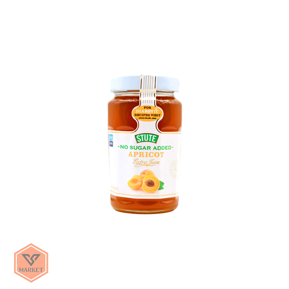 مربای زردآلو بدون شکر استوت (Stute No Sugar Added Apricot) –