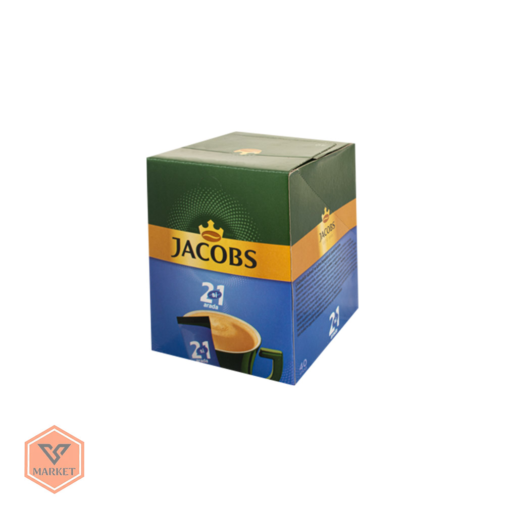 خرید پودر قهوه فوری جاکوبز ۲ در ۱ (Jacobs 2 in 1) | بسته ۴۰ عددی ساشه‌ای |