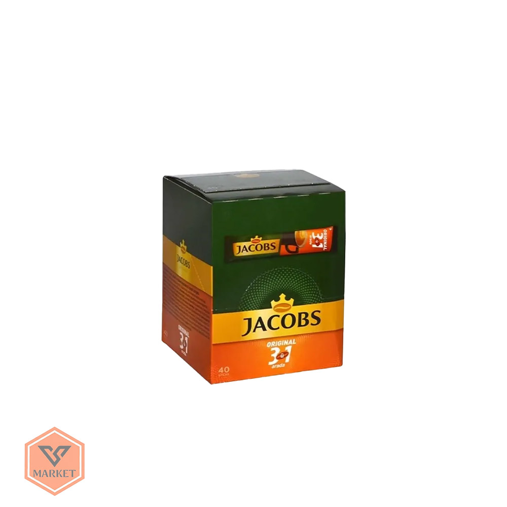 خرید پودر قهوه فوری جاکوبز ۳ در ۱ اورجینال (Jacobs 3 in 1) | بسته ۴۰ عددی
