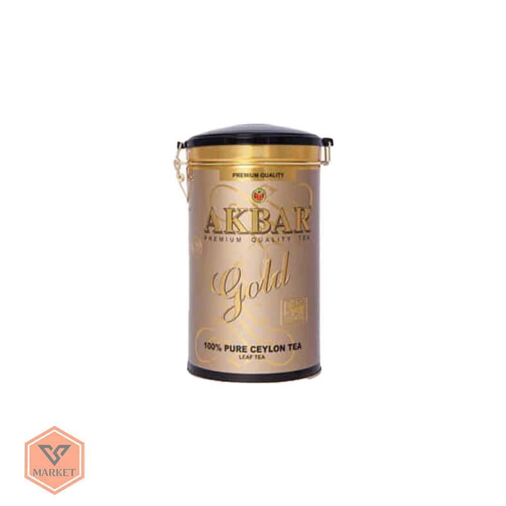 چای سیاه شکسته سیلان اکبر گلد (Akbar Gold) – قوطی فلزی لوکس ( 100 ٪ خالص) 270 گرمی