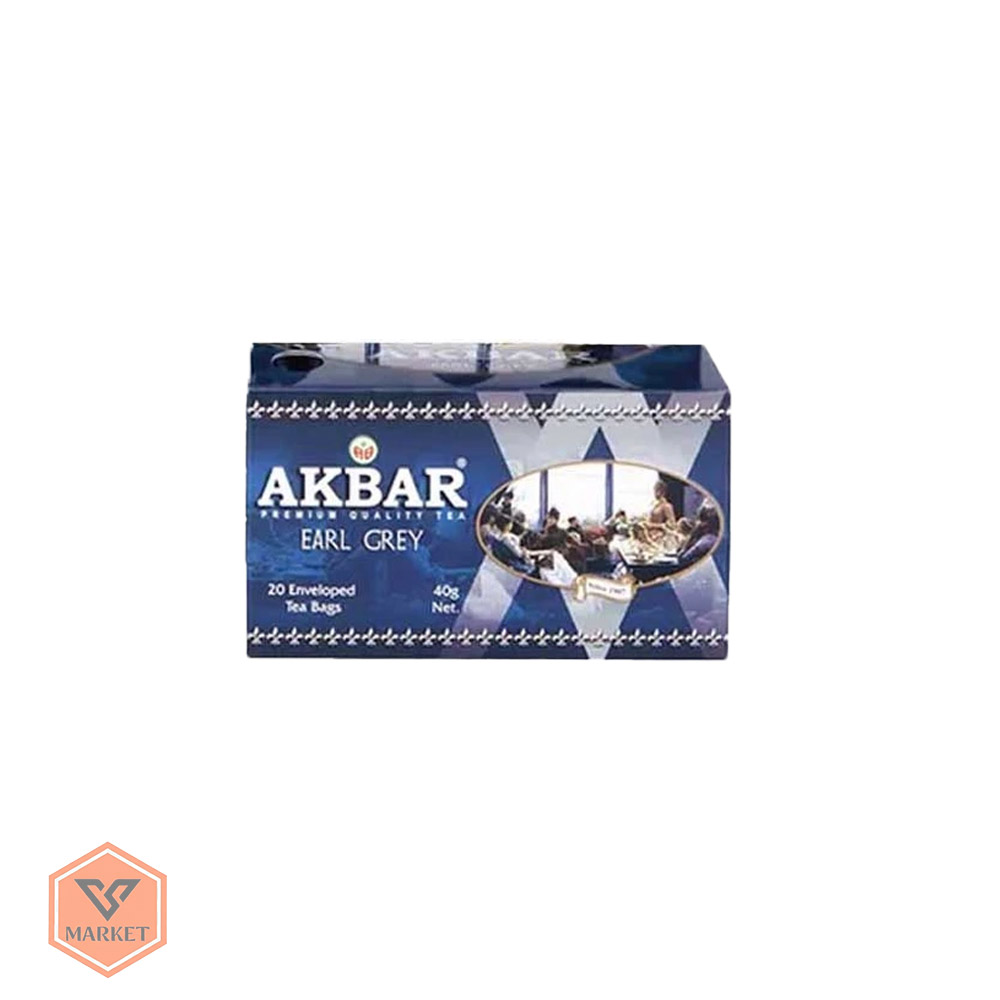 چای سیاه کیسه‌ای ارل گری اکبر (Akbar Earl Grey Tea) –