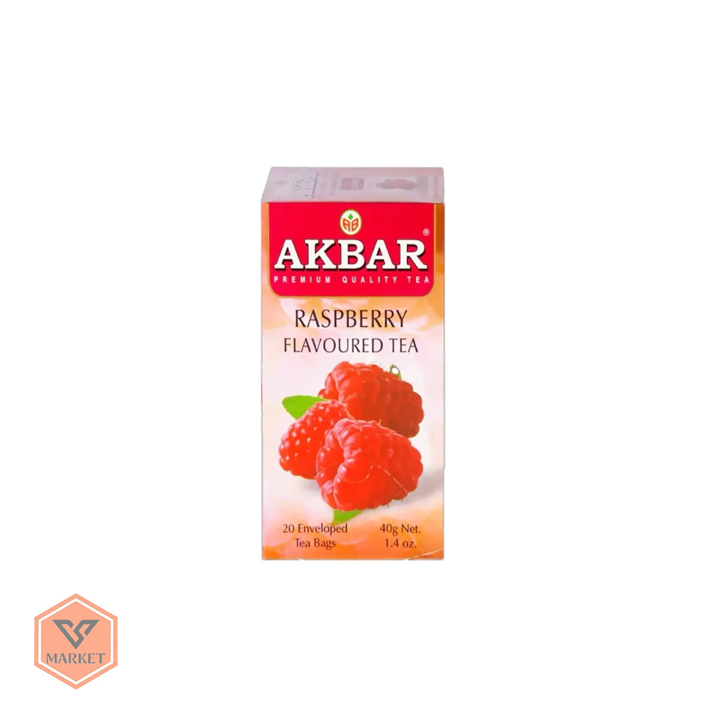 چای کیسهای سیلان اکبر با طعم تمشک (