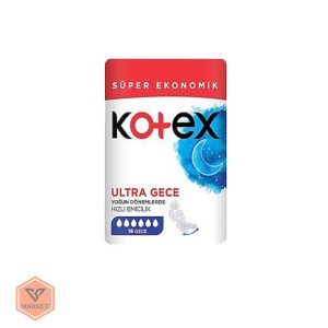 نوار بهداشتی شبانه کوتکس مدل اولترا (Kotex Ultra Gece) - بسته اقتصادی 16 عددی